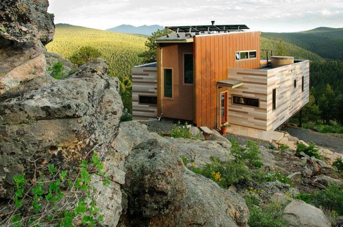 wooden exterior container home