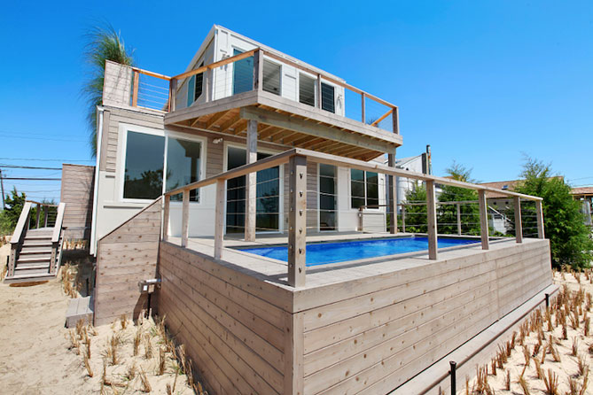 beach house container home front