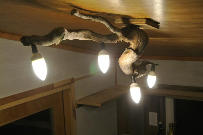 wooden ceiling light