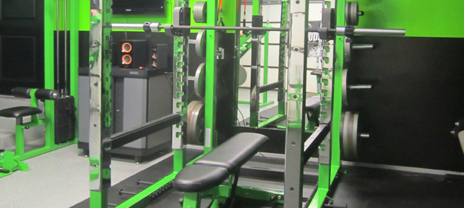 The Best Home Gyms - Lime Green Home Garage Gym