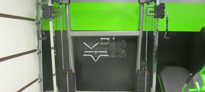 The Best Home Gyms - Lime Green Home Garage Gym