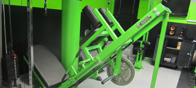 The Best Home Gyms - Lime Green Home Garage Gym