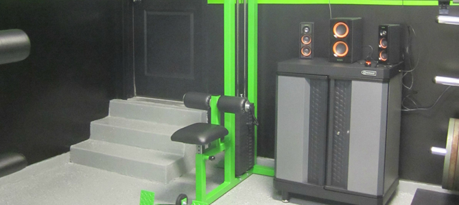 The Best Home Gyms - Lime Green Home Garage Gym