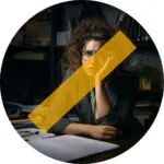 Stressed looking woman